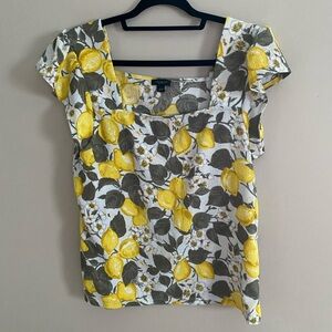Ann Taylor | Lemon Print Blouse